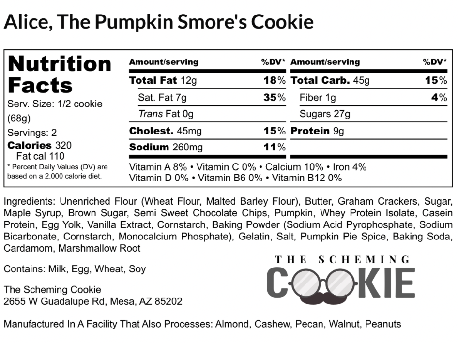 Alice, The Pumpkin S’more’s (18g protein)
