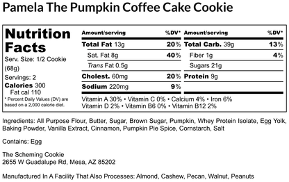 Pamela, The Pumpkin Coffee Cake Cookie
